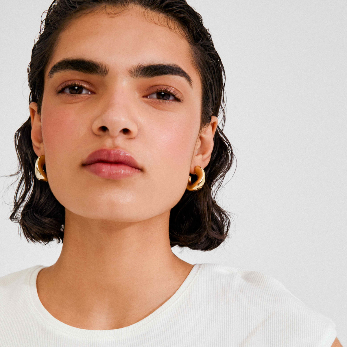 JENNINGS recycled chunky hoop earrings