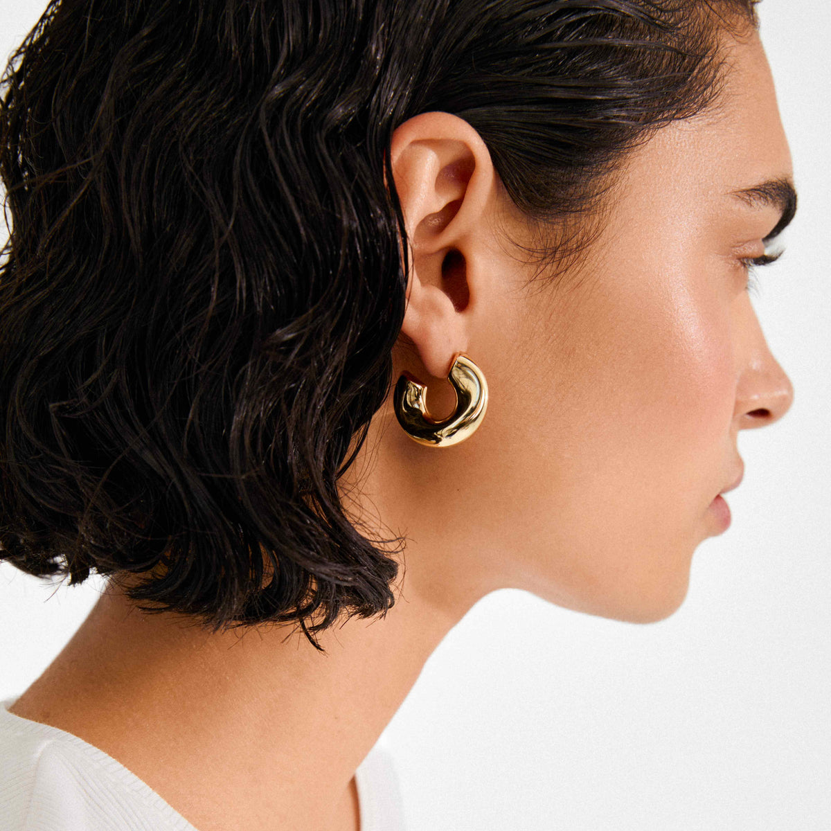 JENNINGS recycled chunky hoop earrings