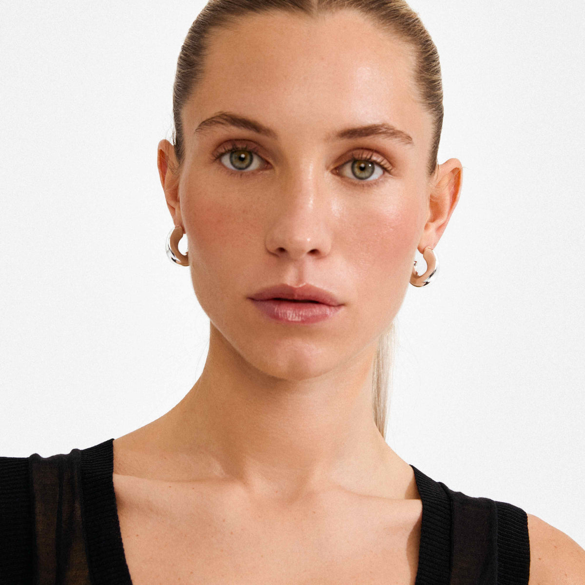 JENNINGS recycled chunky hoop earrings