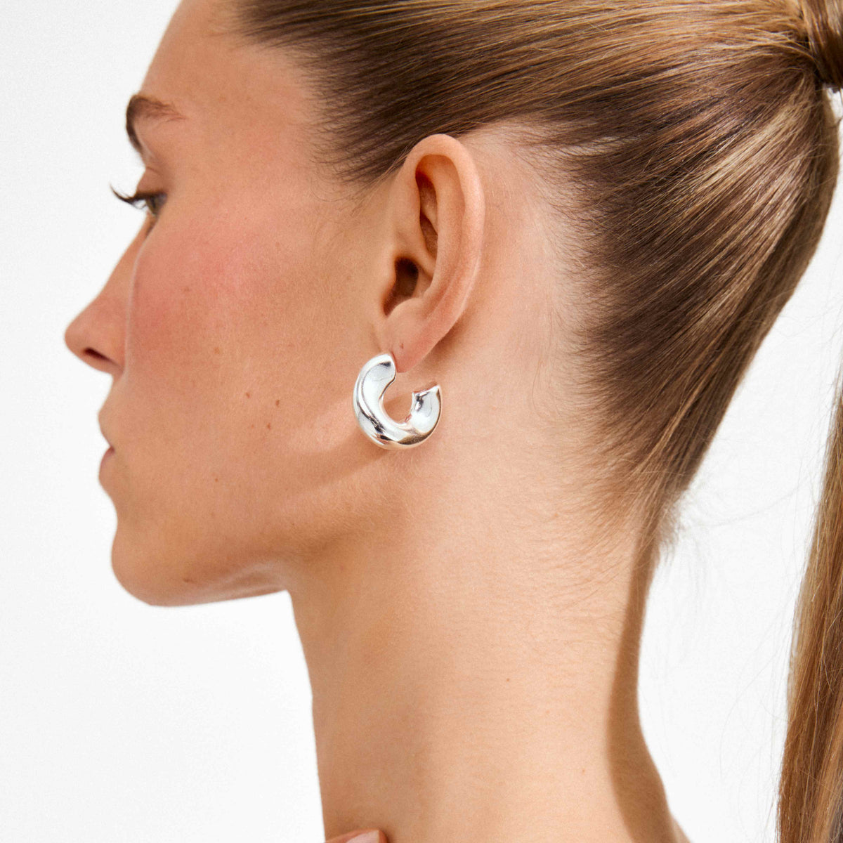 JENNINGS recycled chunky hoop earrings