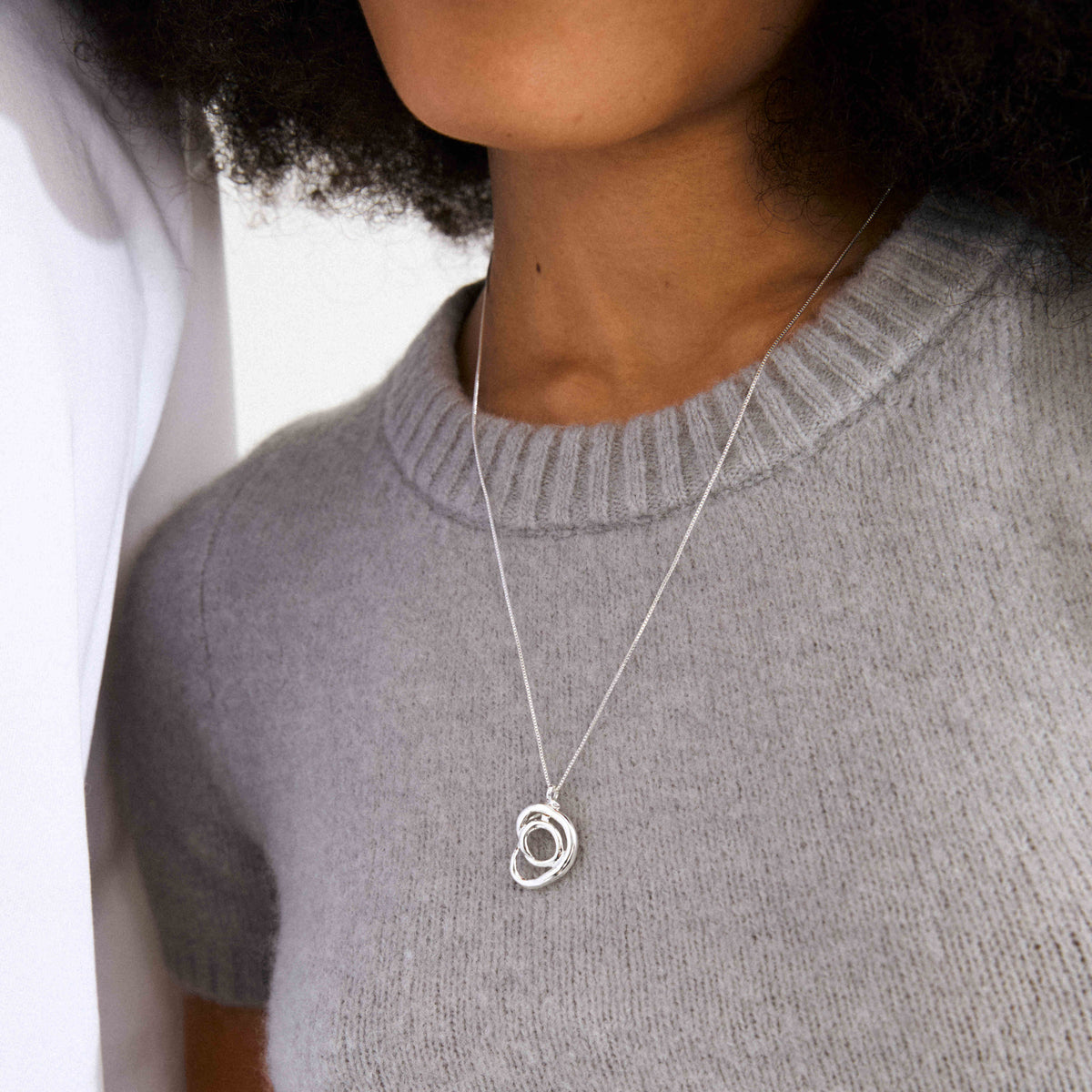 DIEGO recycled spiral pendant necklace