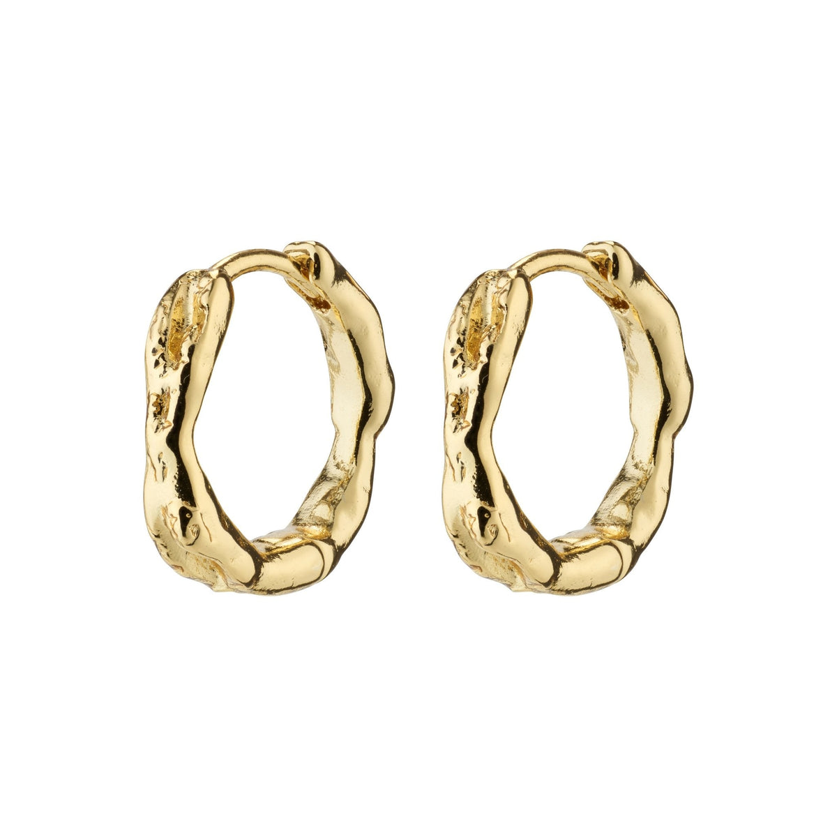 Eddy Recycled Organic Shaped Small Hoops 15mm