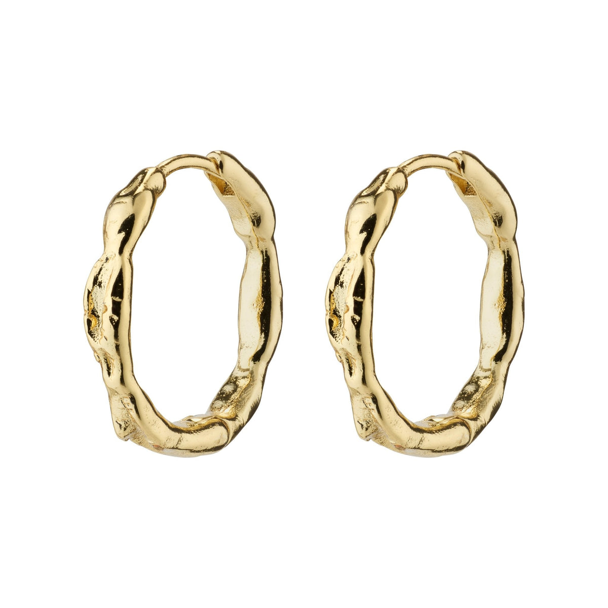 Eddy Recycled Organic Shaped Medium Hoops 18mm