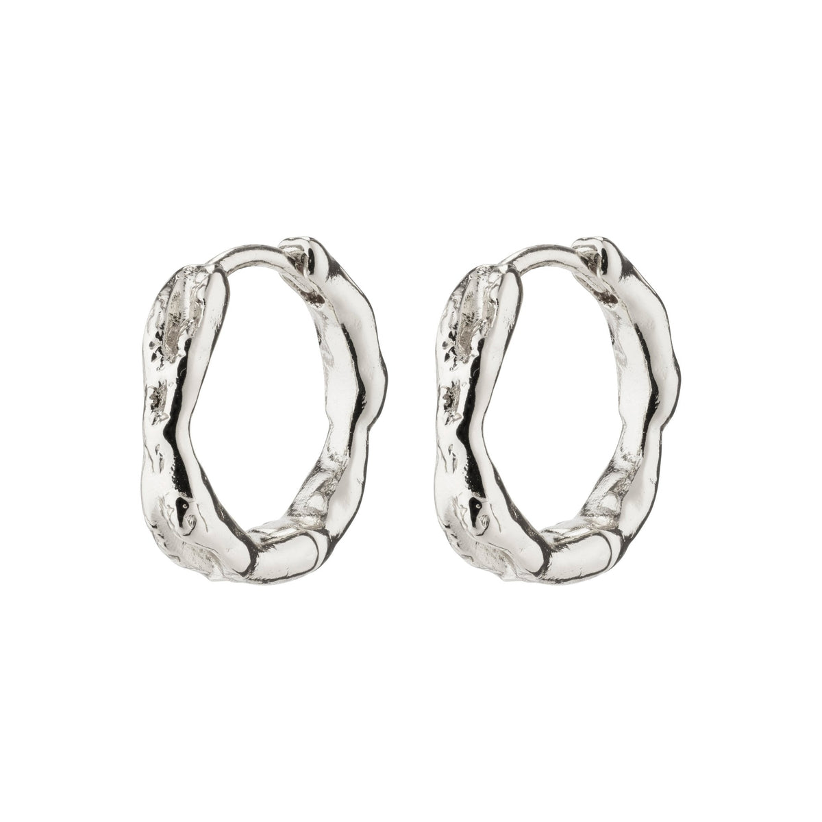Eddy Recycled Organic Shaped Small Hoops 15mm