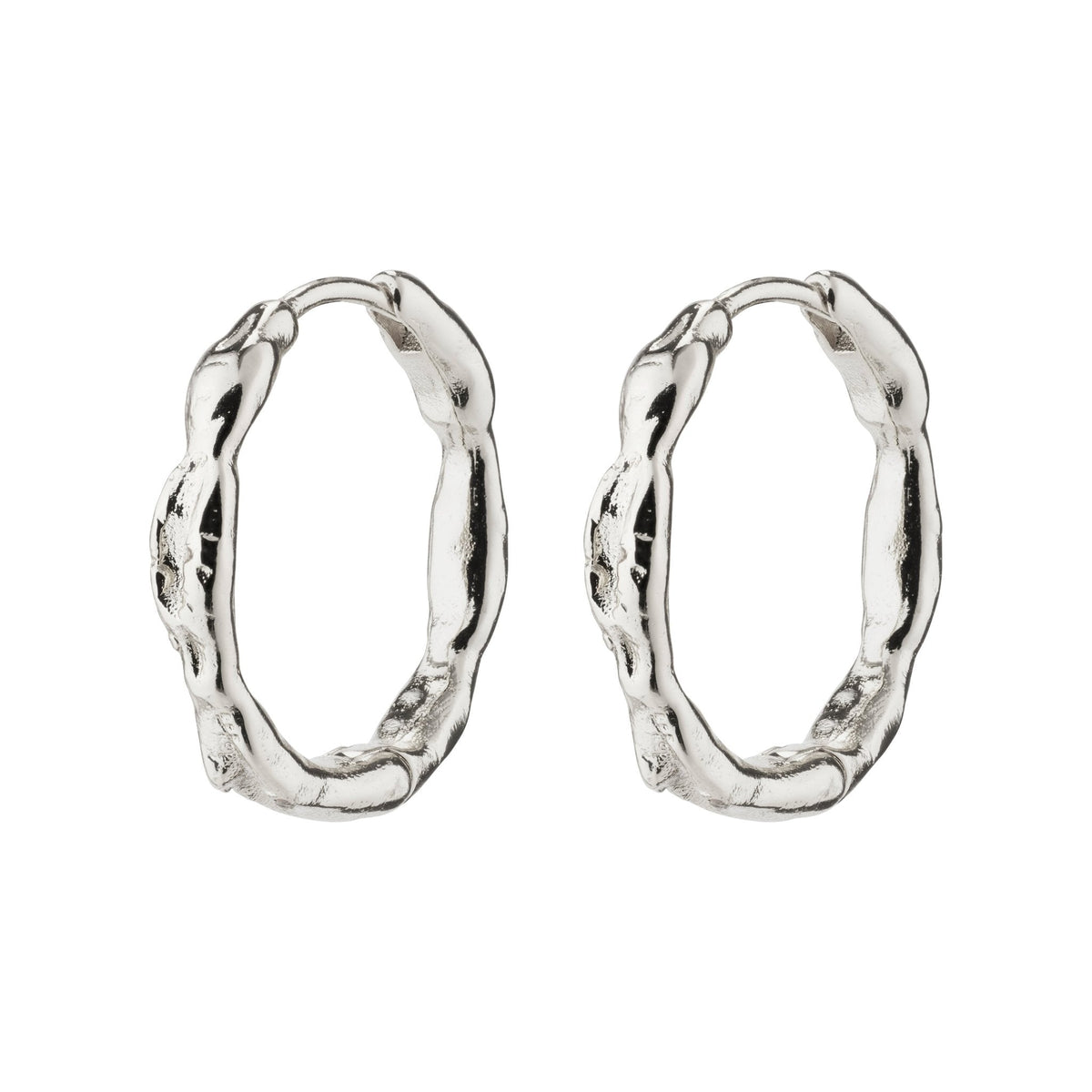 Eddy Recycled Organic Shaped Medium Hoops 18mm