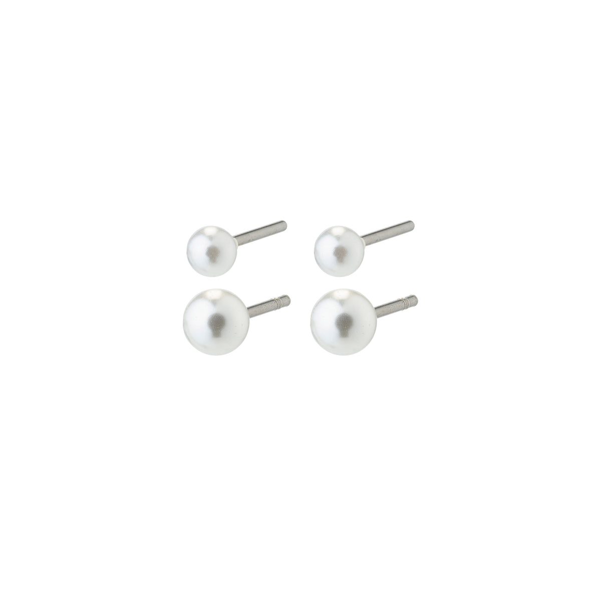 DAMARIS pearlescent glass bead earrings 2-in-1 set