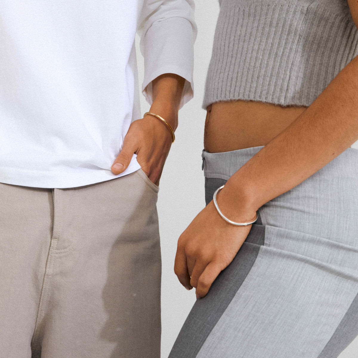 ALAIA recycled thin bangle bracelet
