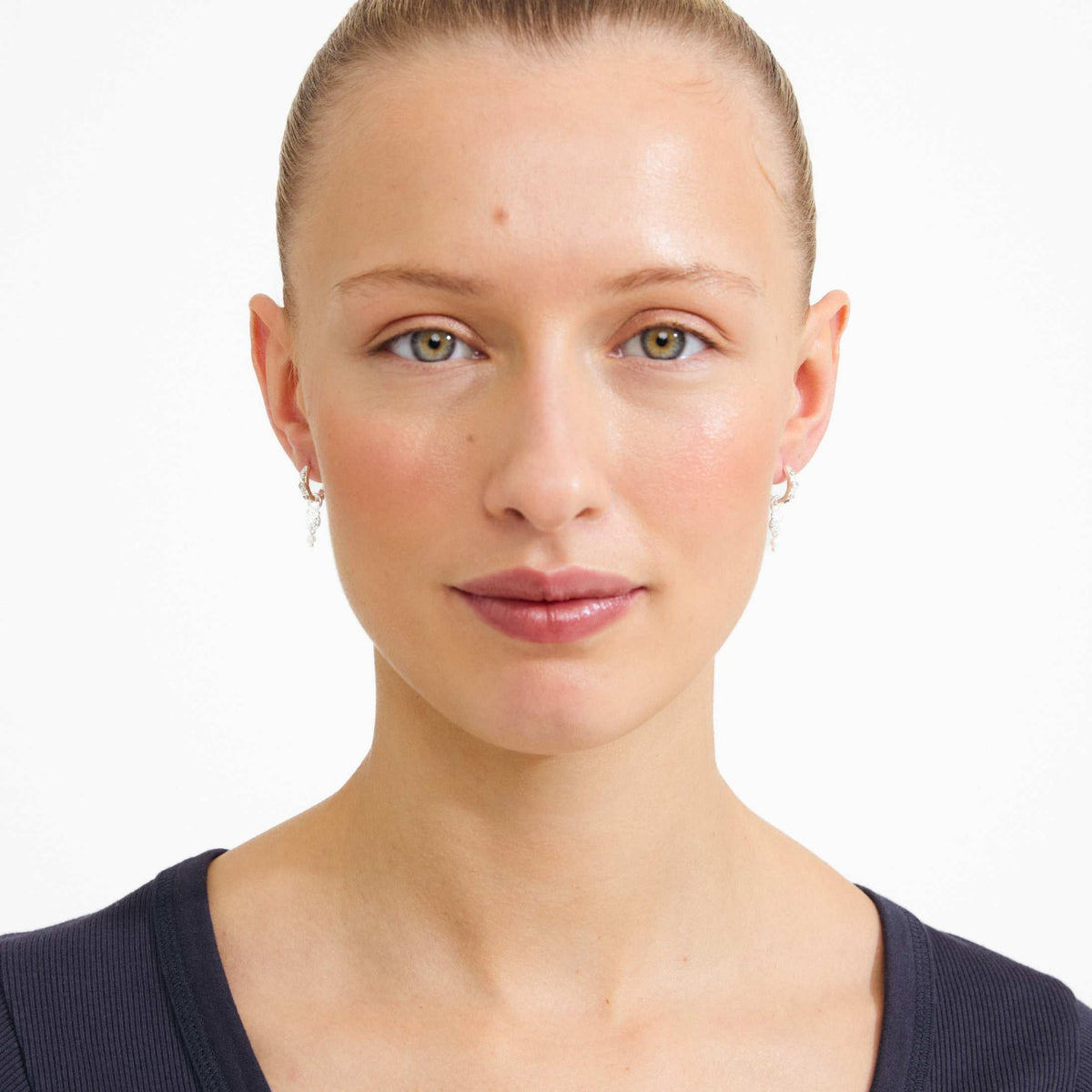 SLOAN recycled pendant hoop earrings