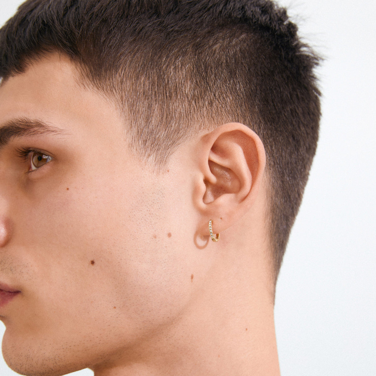 Ebna Small Crystal Hoops 13mm
