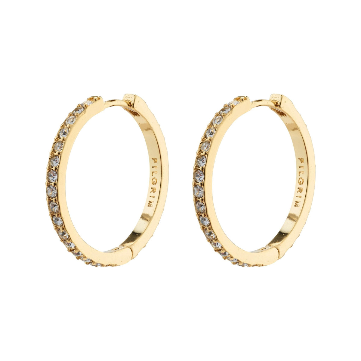 Ebna Large Crystal Hoops 22mm