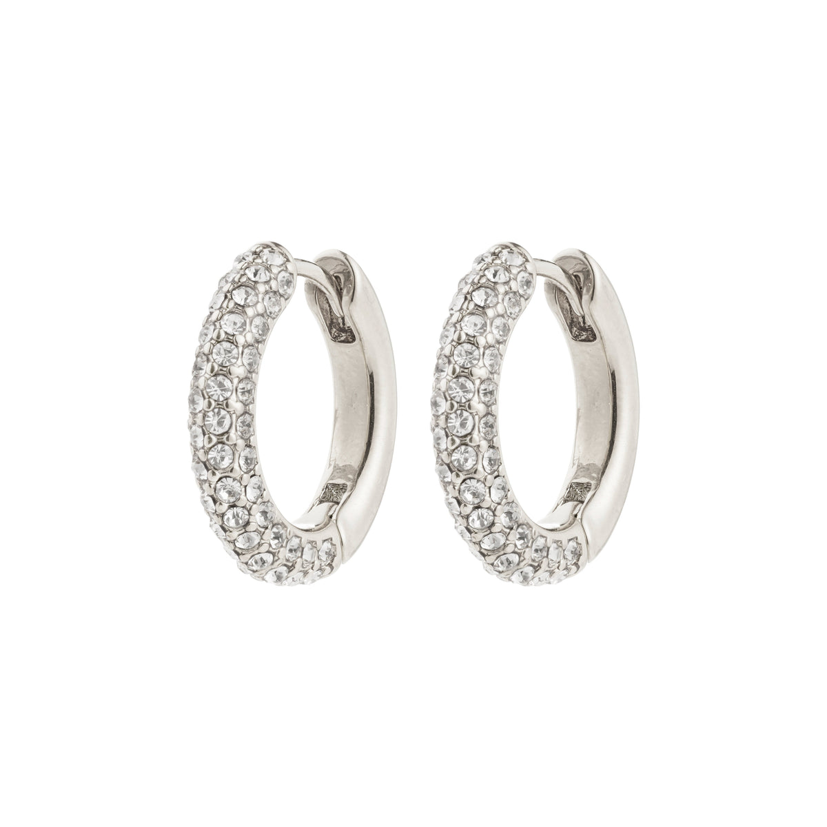 TATUM recycled medium crystals hoop earrings 18 mm
