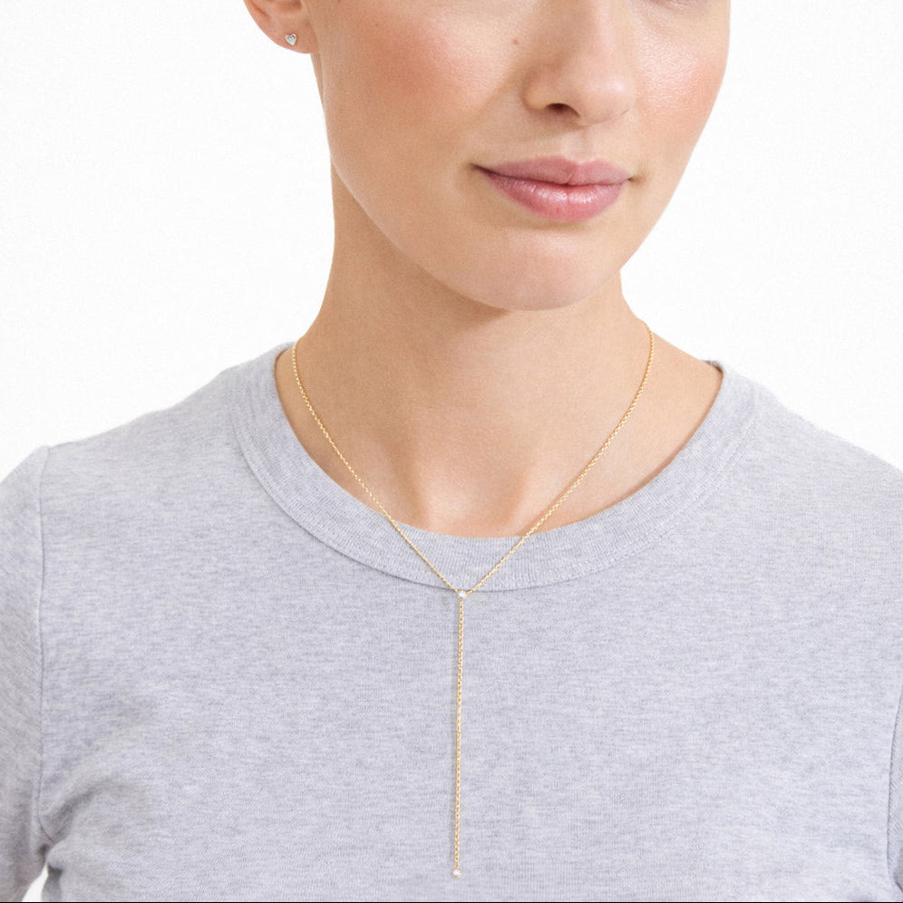 LUMI recycled crystal Y-necklace