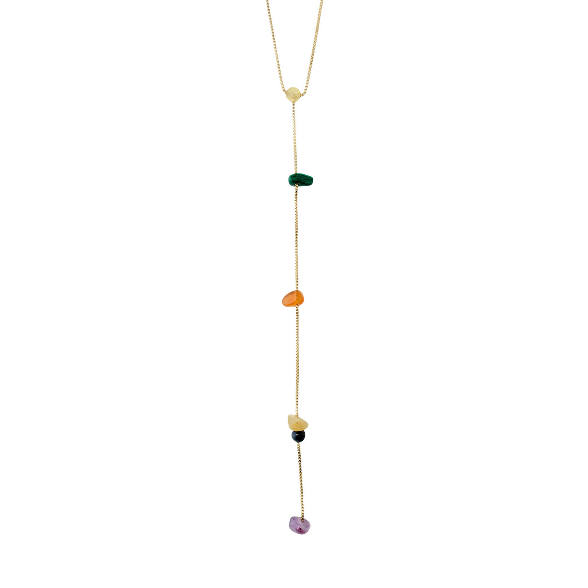 NARI semi-precious stones Y-necklace
