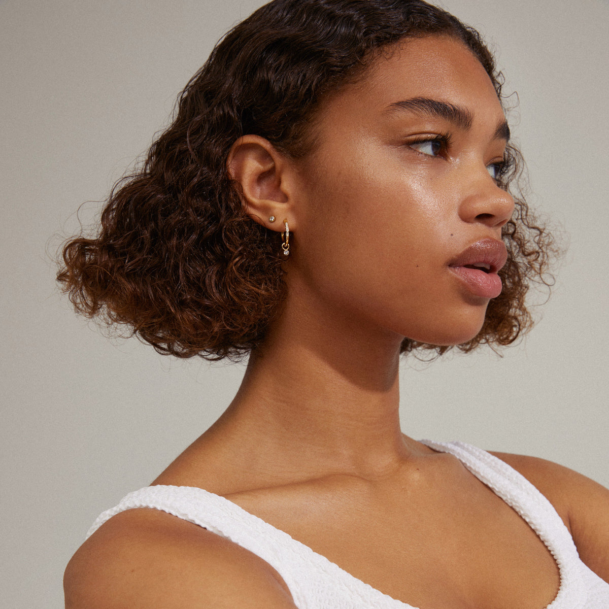 ELNA recycled crystal earrings 2-in-1 set