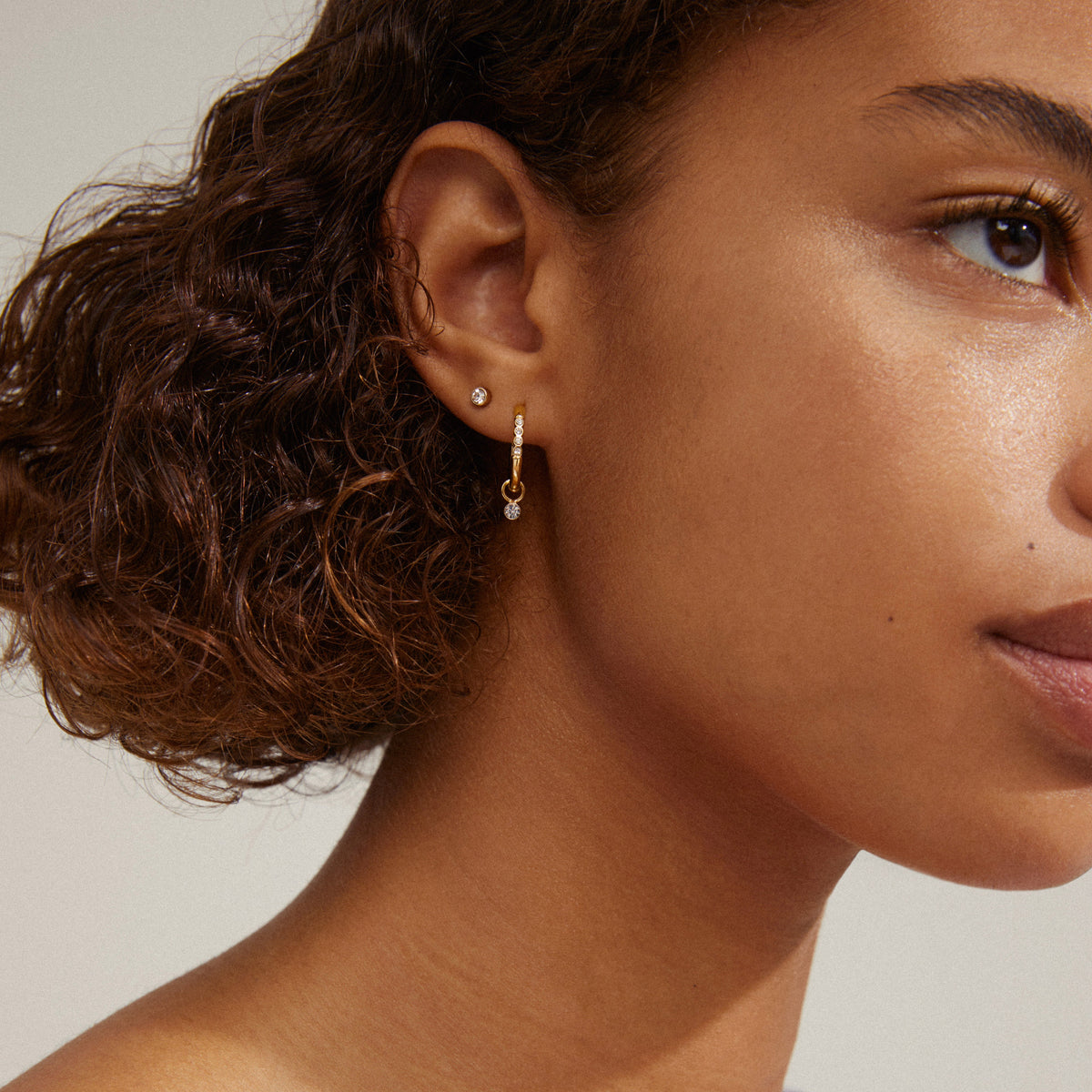 ELNA recycled crystal earrings 2-in-1 set