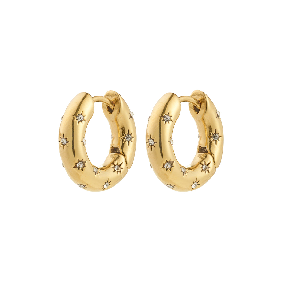 NEVAEH recycled chunky crystal hoops