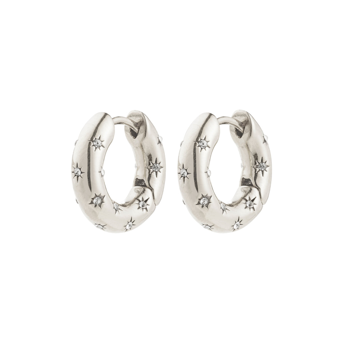 NEVAEH recycled chunky crystal hoops