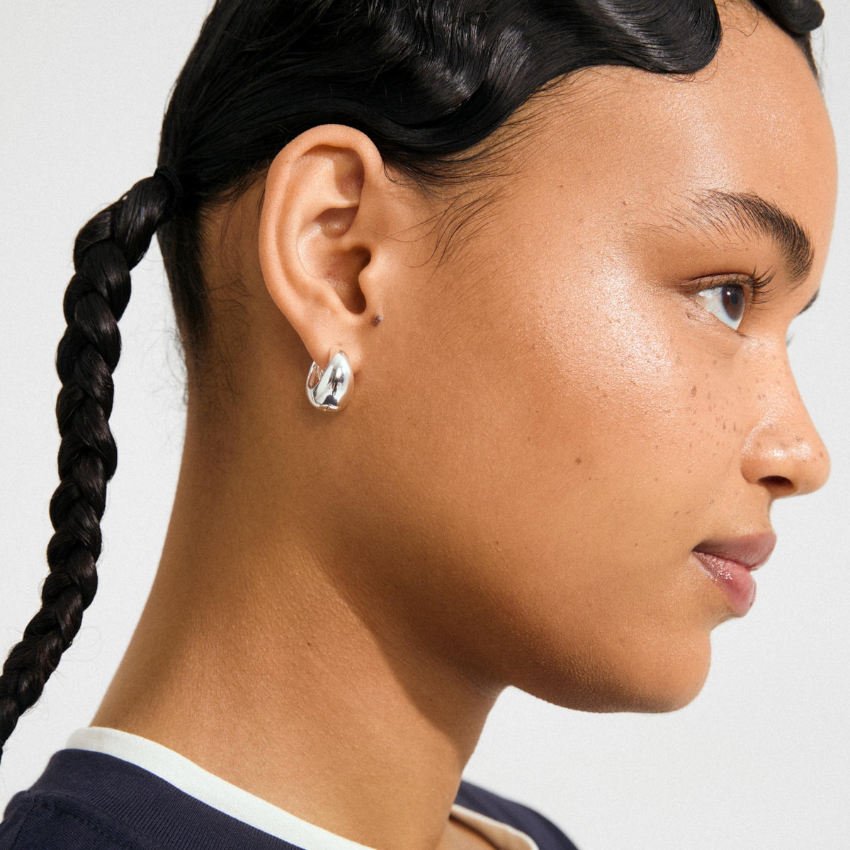BRAXTYN recycled chunky hoop earrings