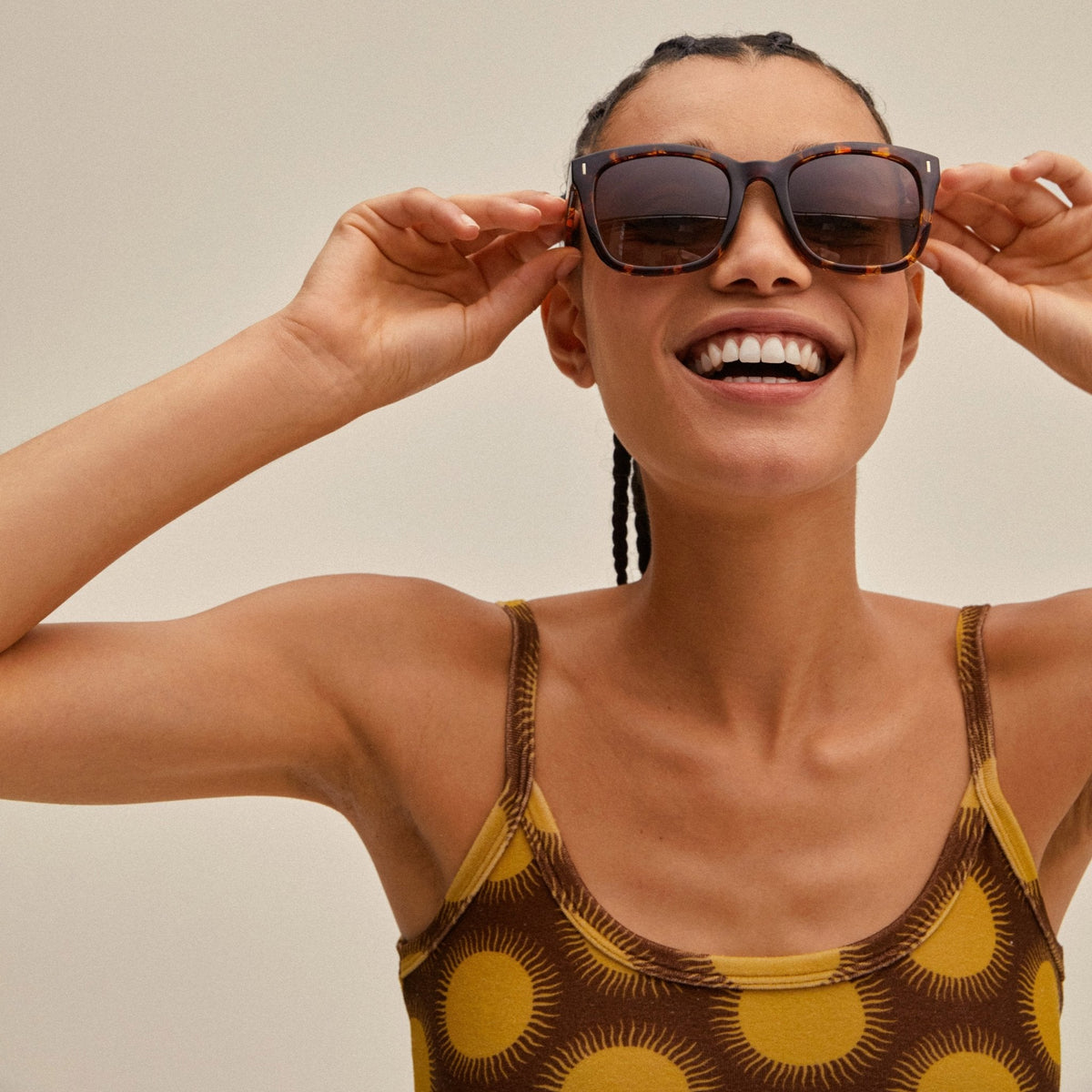 KATYA recycled sunglasses tortoise brown/gold
