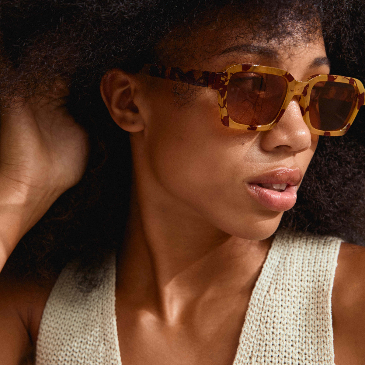 ANNALISE recycled sunglasses tortoise brown