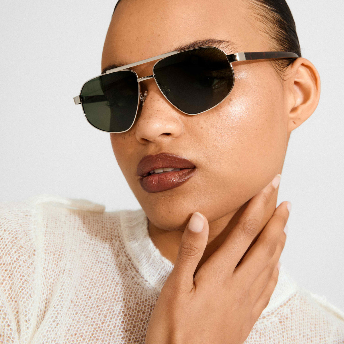 CAI recycled sunglasses brown/silver