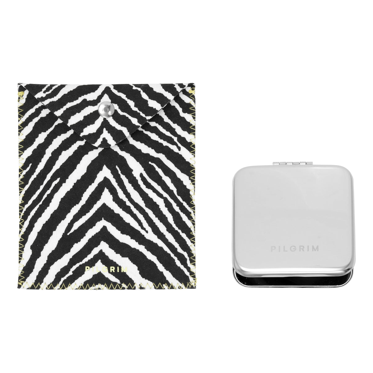Pocket Mirror with Zebra Pouch