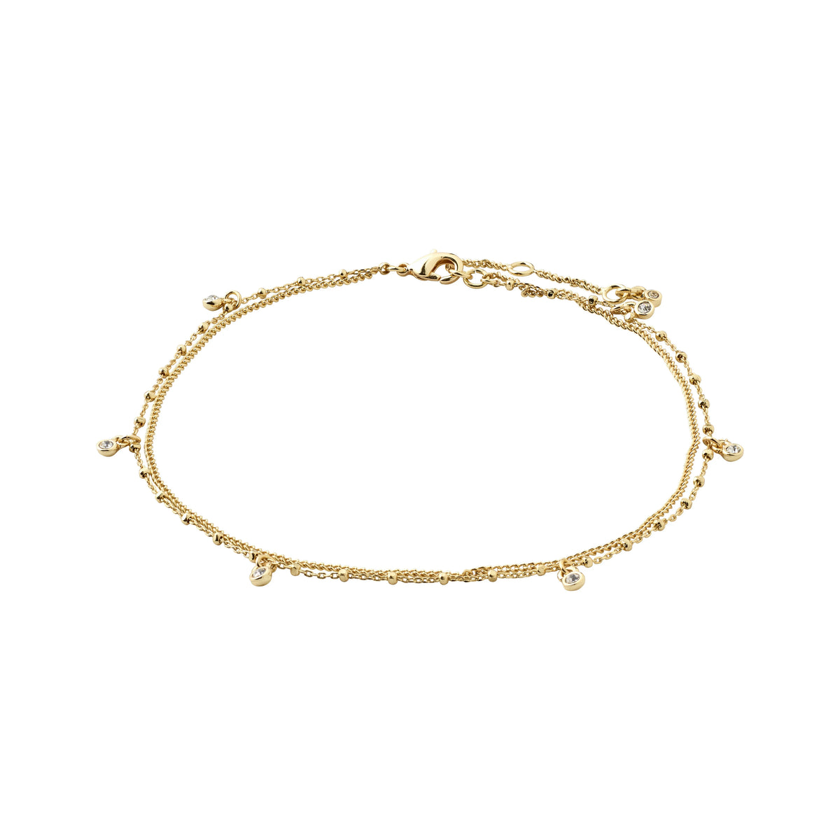 VERONICA recycled crystal ankle chain