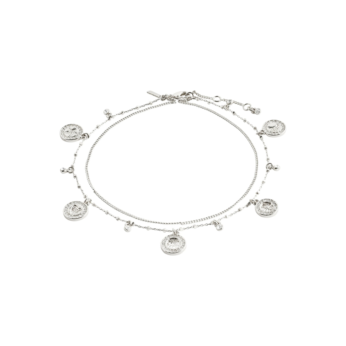 VERONICA recycled coin pendant ankle chain