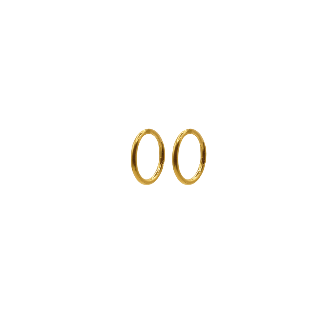 PIERCING STUDIO: Clicker Hoop 24K PVD Gold 18G 10mm