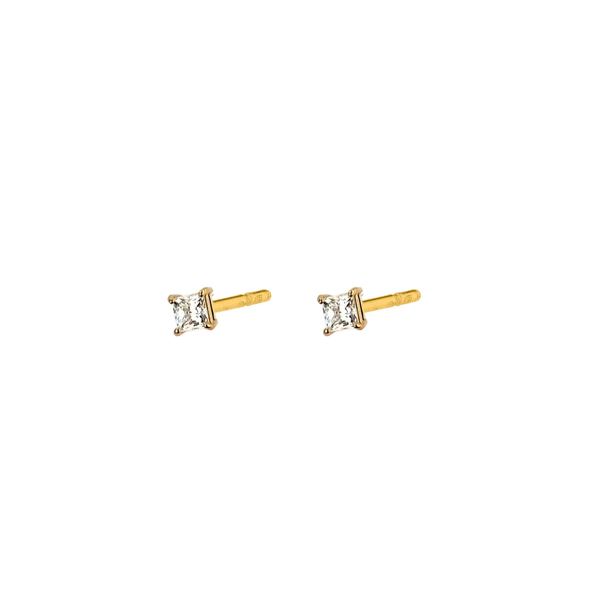 PIERCING STUDIO: Square Crystal PVD 24K-Gold