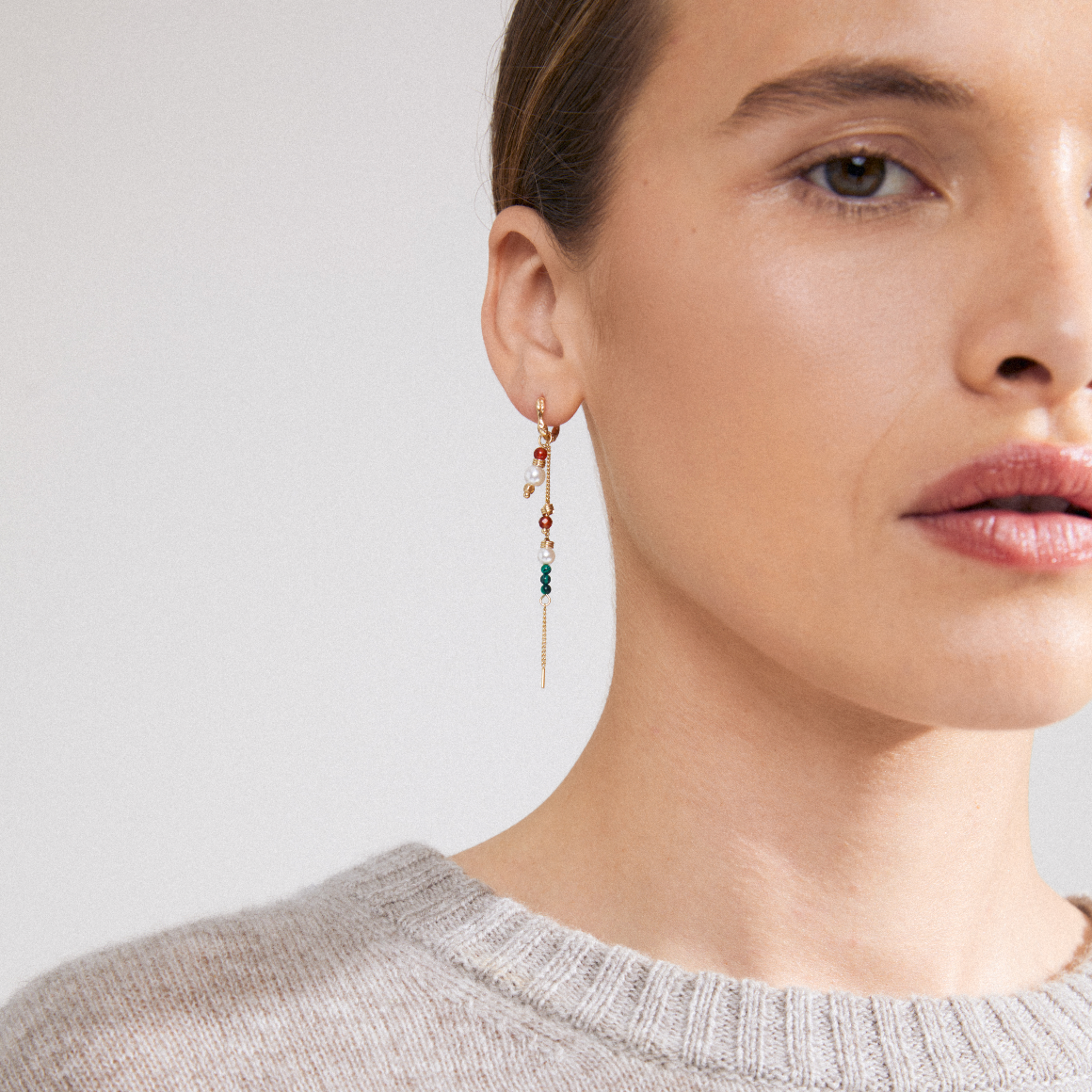 SIBYL glass beads single earring