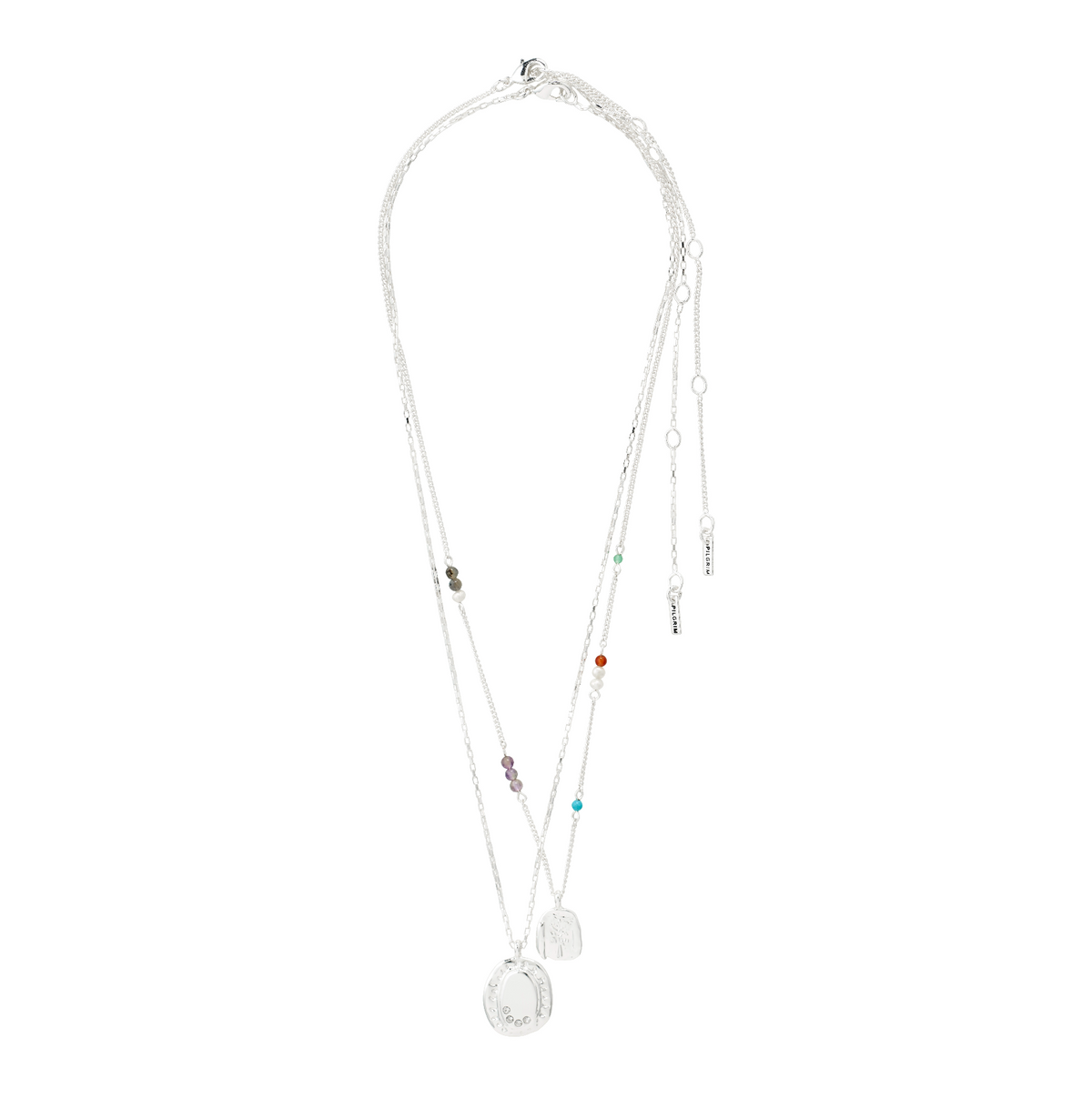 HERE recycled pendant necklace 2-in-1