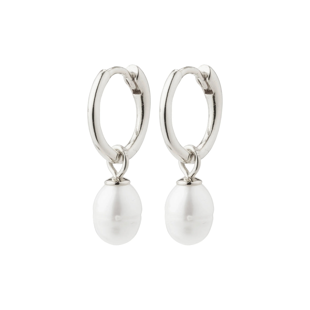 BERTHE Recycled Pearl Hoop Earrings