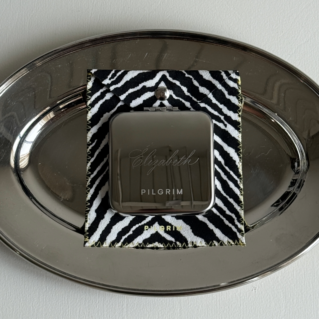 Pocket Mirror with Zebra Pouch