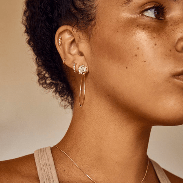 Brigitte Mini Crystal Hoops