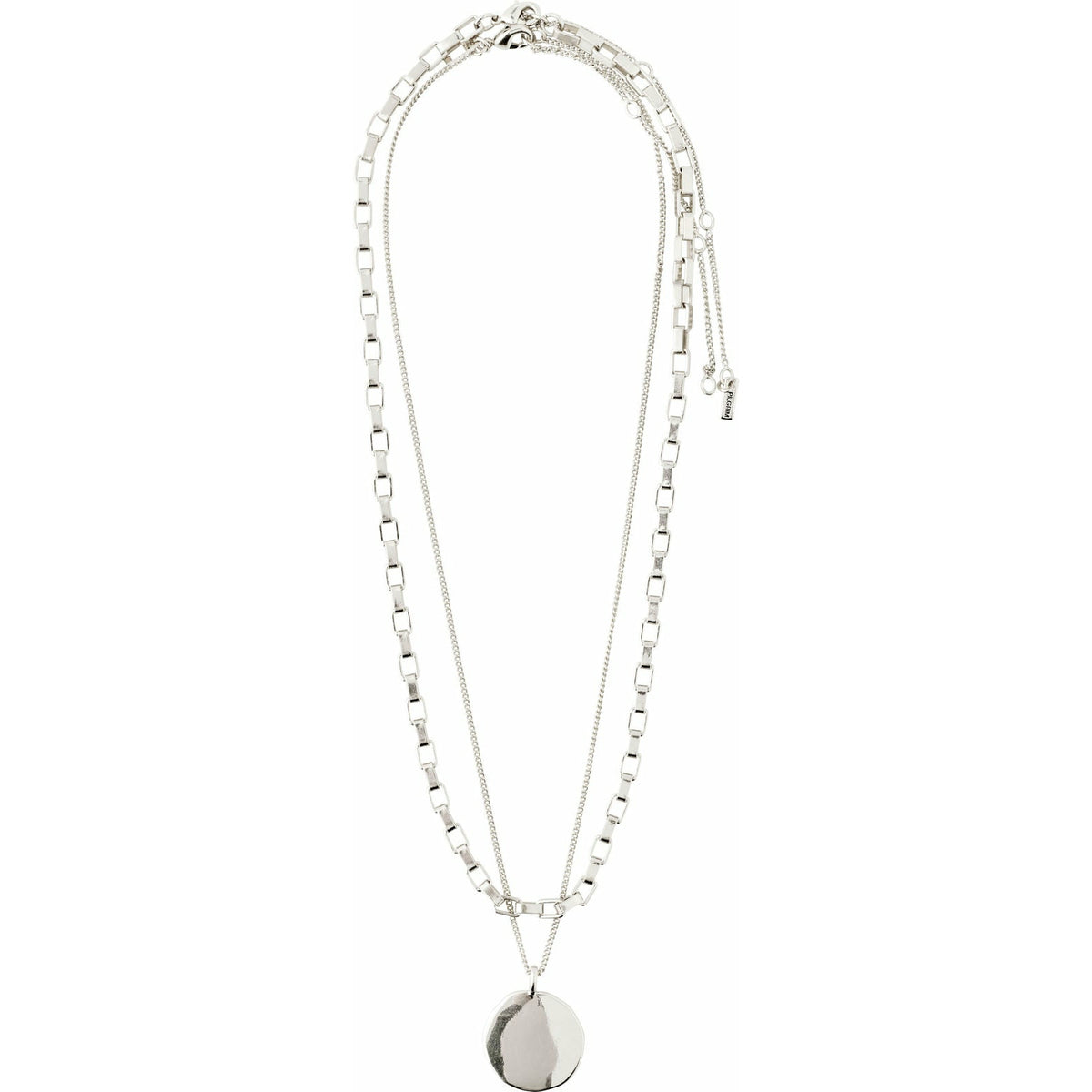 Pilgrim jewellery clarity silver-plated neckace 