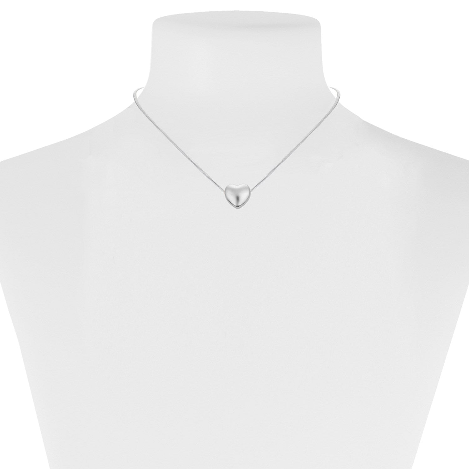 Silver little heart pendant necklace