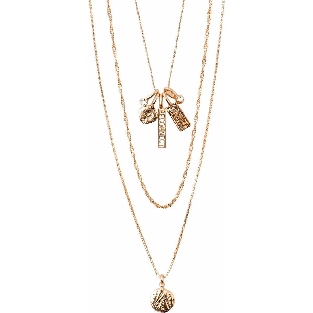 Pilgrim Jewellery Rose Gold-Plated Legacy 3 in 1 Necklace 