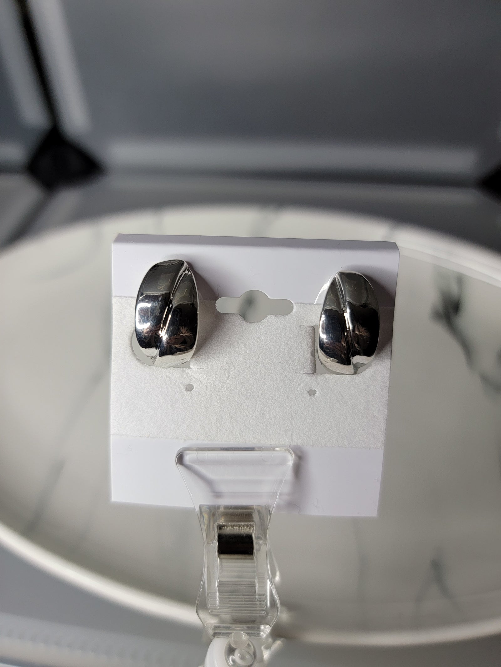 sliver clip on fashion earrings