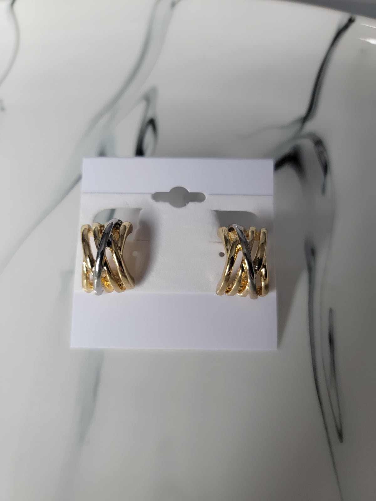 gold silver clip on earrings