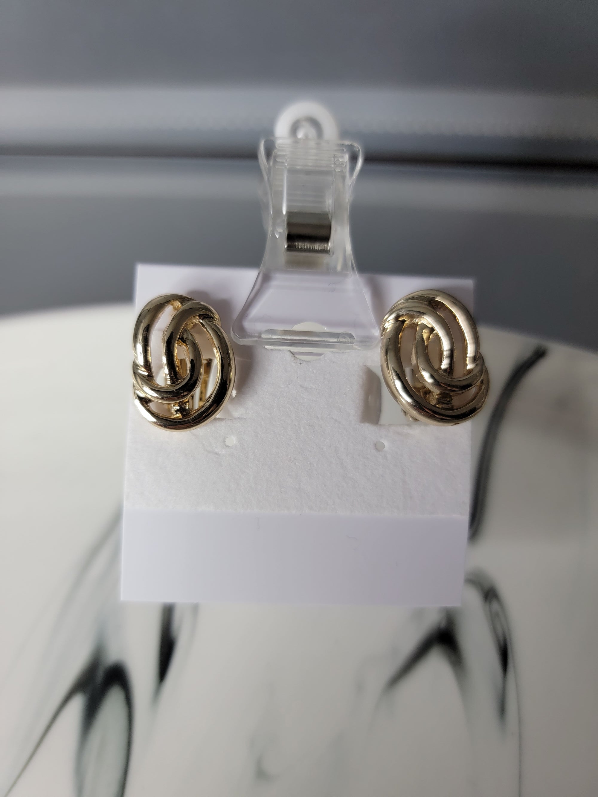 gold clip on fashion earrings