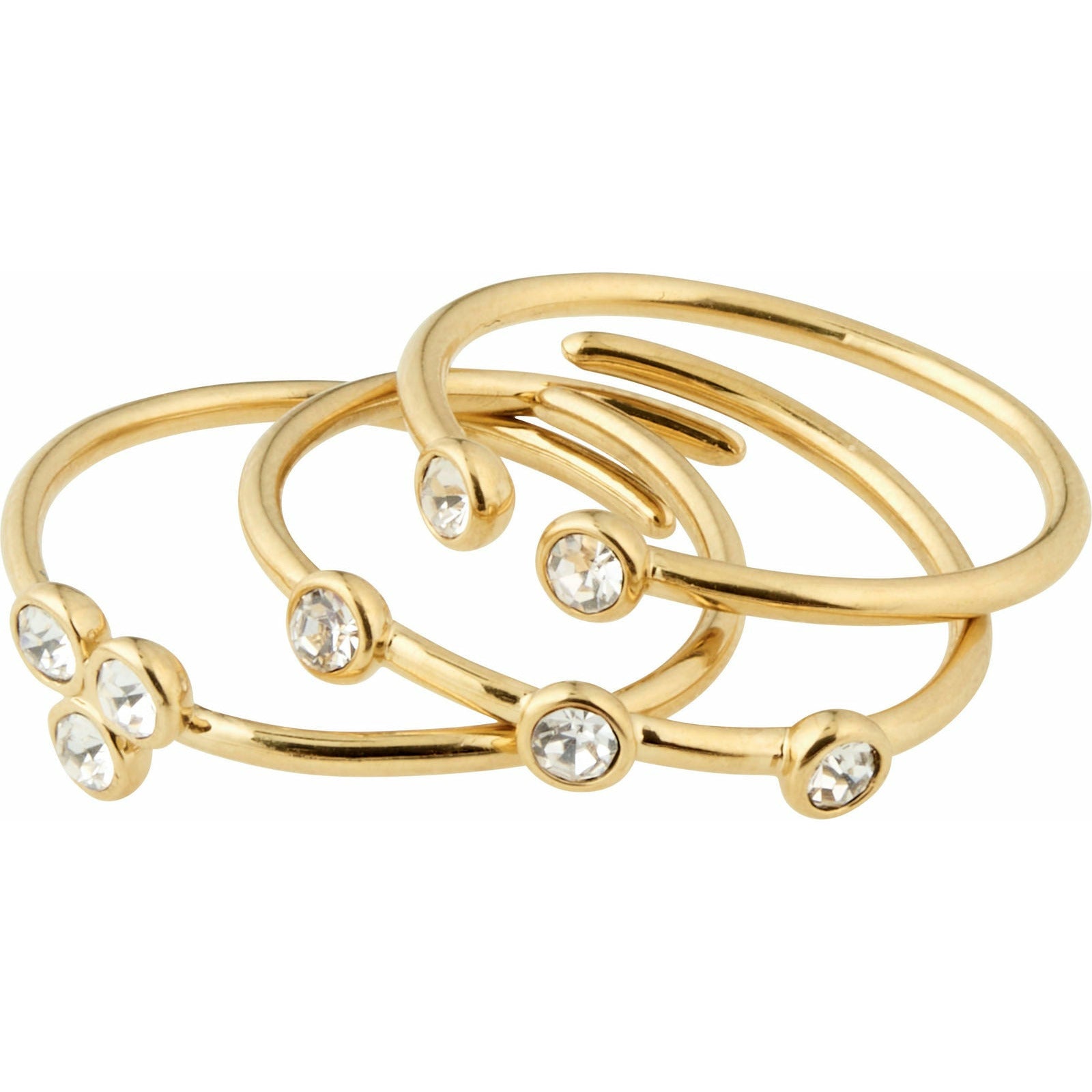 Pilgrim Jewellery Kamari stackable 3 ring set 