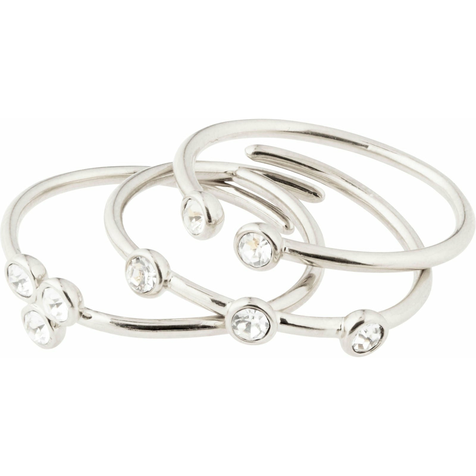 Pilgrim Jewellery Kamari Stackable 3 ring set 