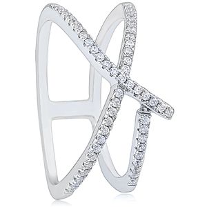 .925 Sterling Silver Fashion Ring with CZ.  Rhodium plated. Nickel Free  Across top 10.4 mm  Weight 2 grams  Size 7