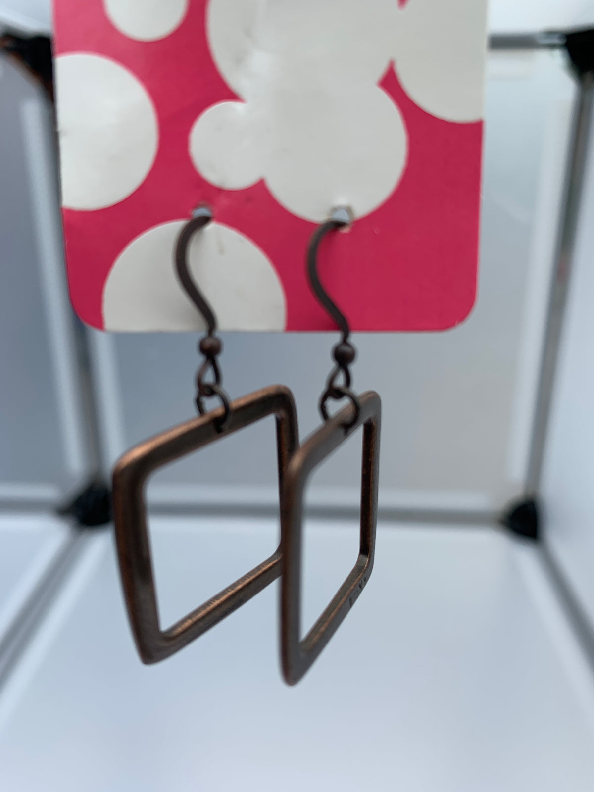 Square cut out on a hook