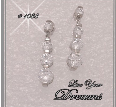 Metal: Genuine Rhodium  Stones: AAA Cubic Zirconia  Post: Titanium  Closure: Regular post with back  Size: 37mm