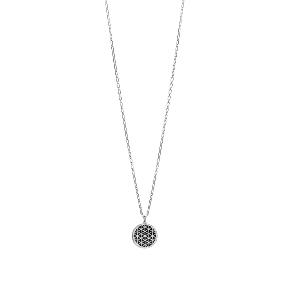 Merx Black Crystal Overlay Necklace