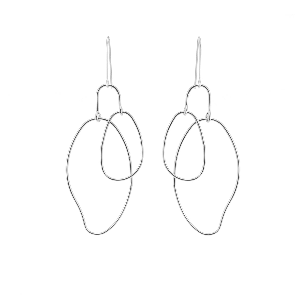 Merx fashion jewellery earrings rhodium plated 