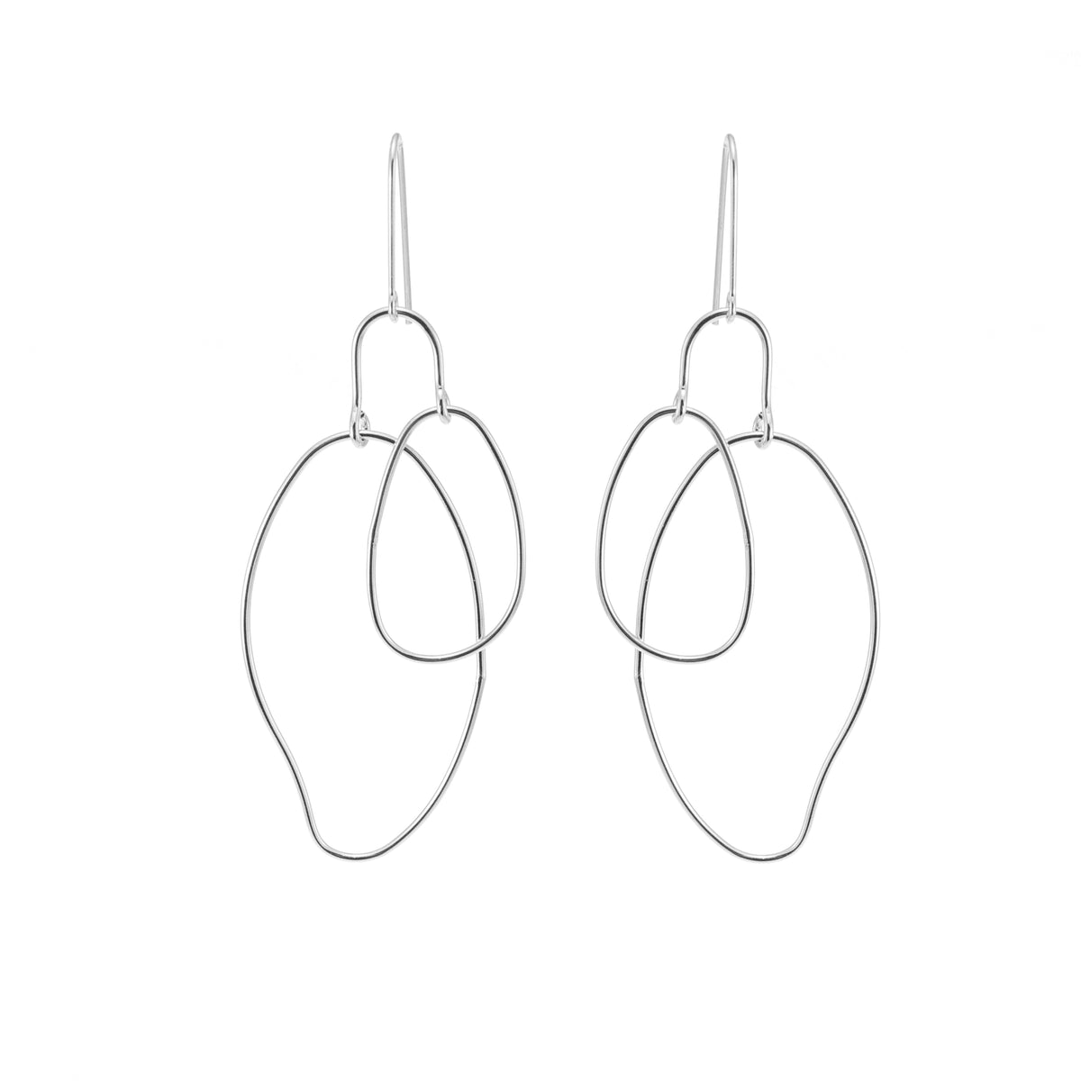 Merx fashion jewellery earrings rhodium plated 