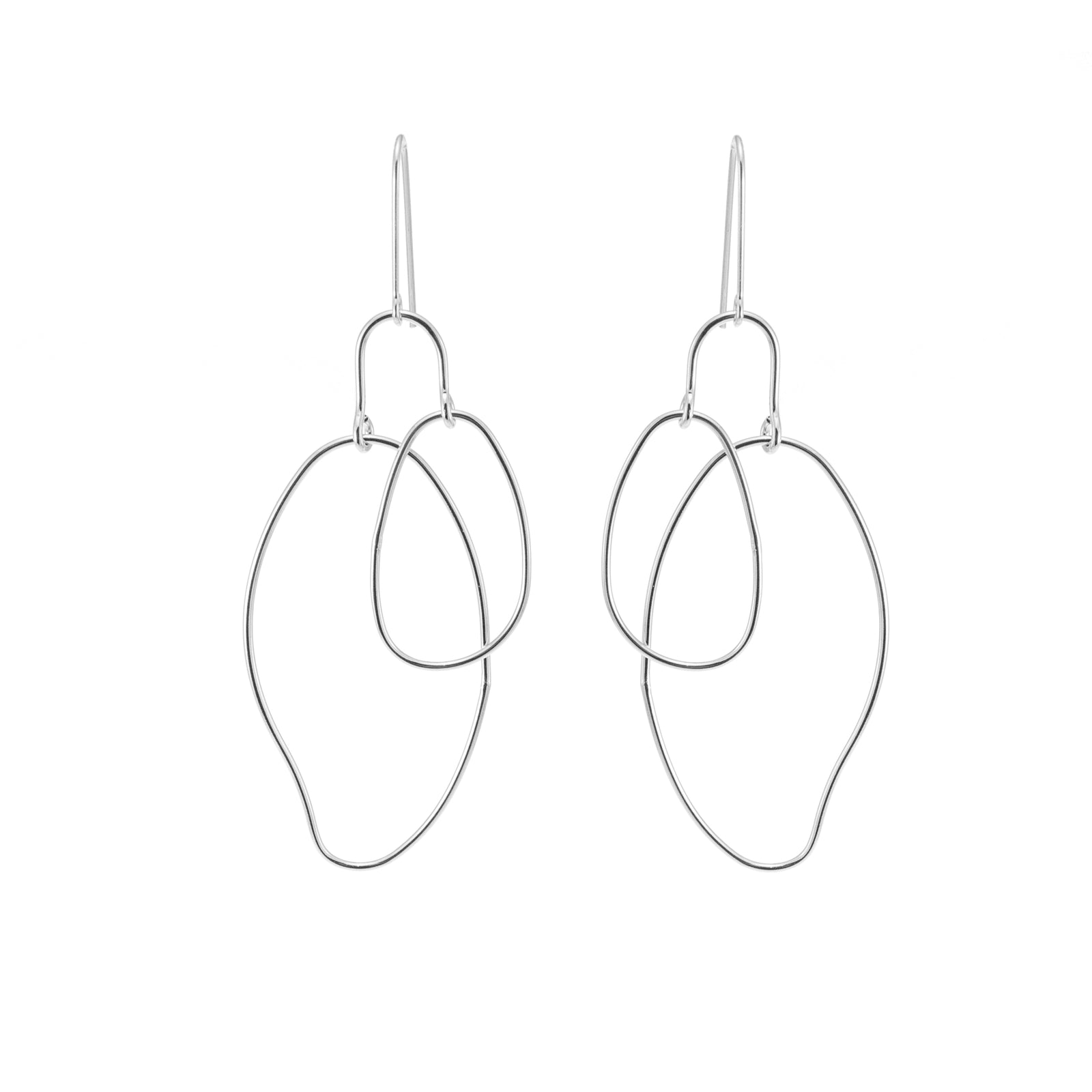 Merx fashion jewellery earrings rhodium plated 